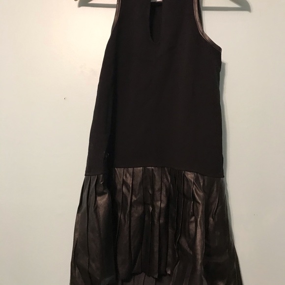 Abercrombie Black Dress with Leather Skirt - Picture 2 of 2